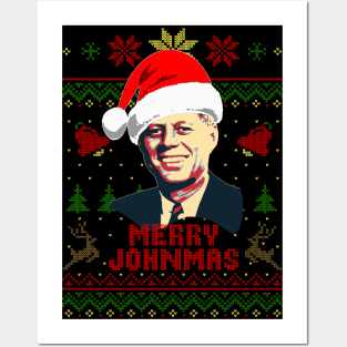 John F Kennedy Merry Johnmas Posters and Art